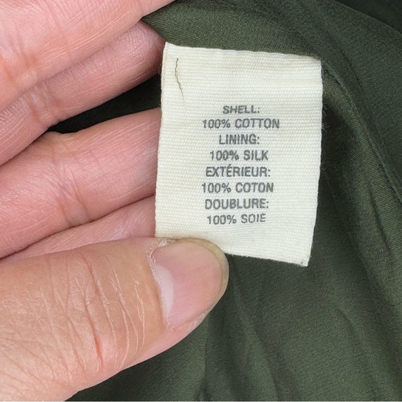 Elizabeth and James Anthropologie Military Green Lightweight Cropped Jacket 8 - Picture 15 of 16